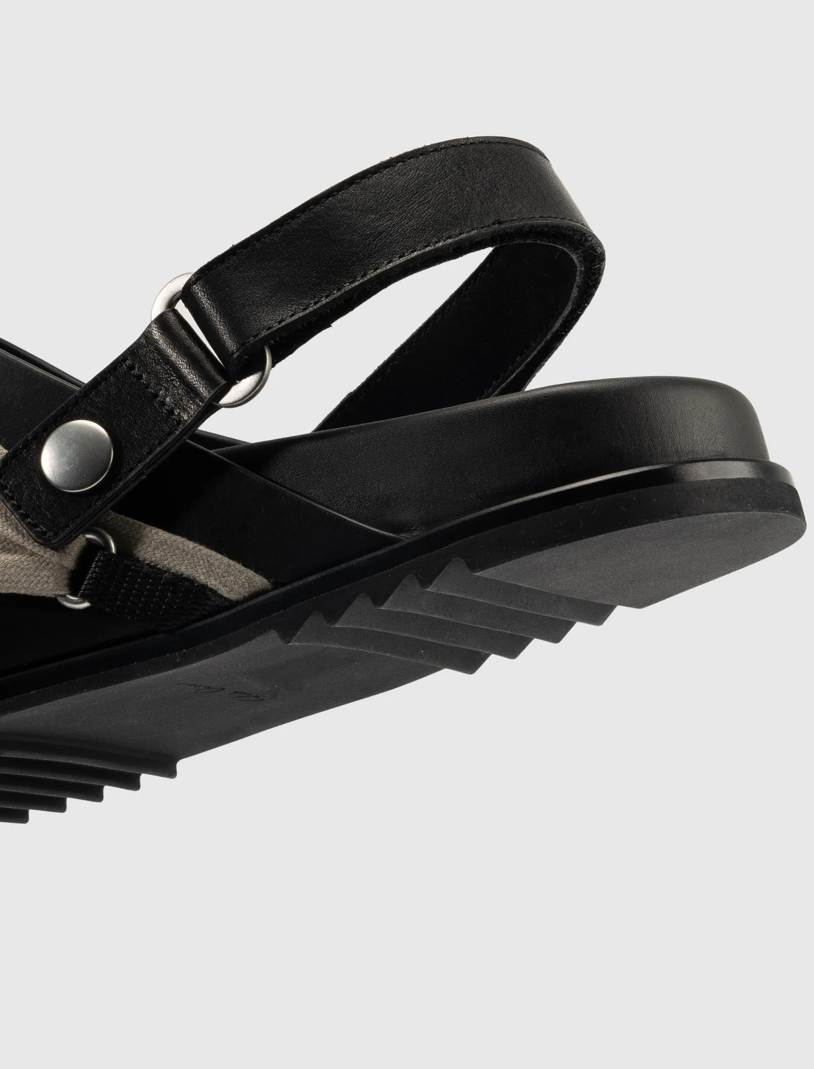 HOLLYWOOD MEGALACED MULE " GRANOLA/BLACK "
