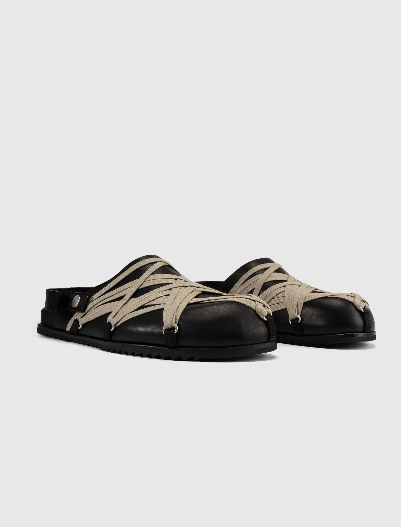 HOLLYWOOD MEGALACED MULE " GRANOLA/BLACK "