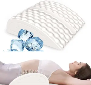 Hot & Cold Therapy Sciatica Pain Relief Pillow - FSA/HSA Eligible, Ice Massage & Heating Strecthing - Lumbar Support Pillow Immediate Relief for Back Hip Leg & Knee, Ultra Soft - 100% Natural
