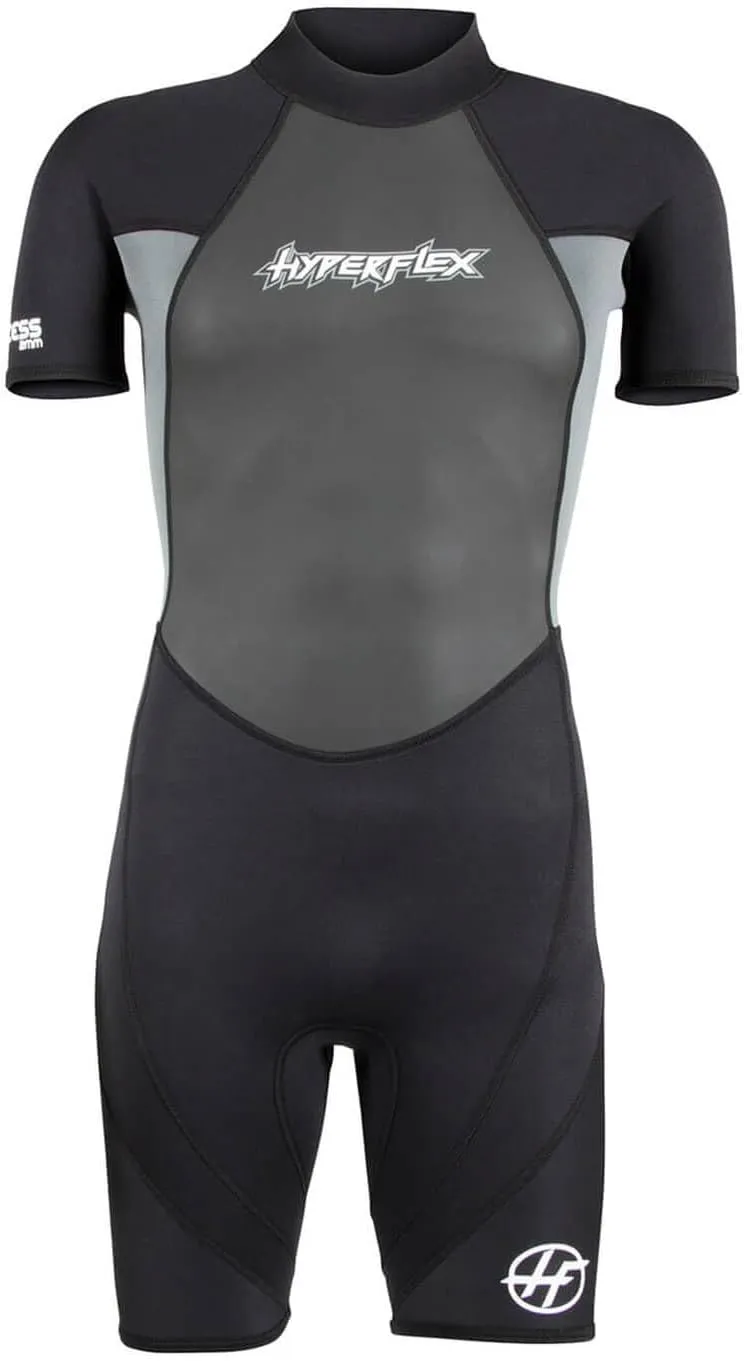 Hyperflex Wetsuit Junior’s Access Shorty Springsuit 2.5mm 4-Way Stretch Premium Neoprene - Anatomical Fit with Adjustable Collar – Surfing, Water Sports, Lake and Pool