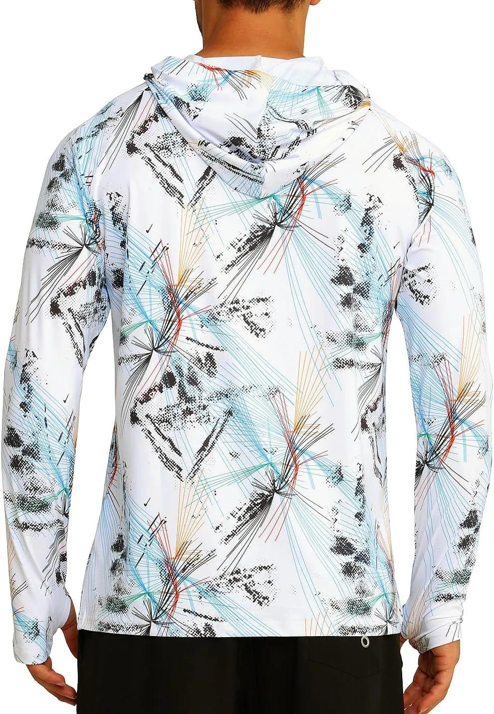 iCKER Men's UPF 50  Sun Protection Hoodie Shirt Rash Guard Long Sleeve Shirt UV Fishing Outdoor Hiking Swimming Running