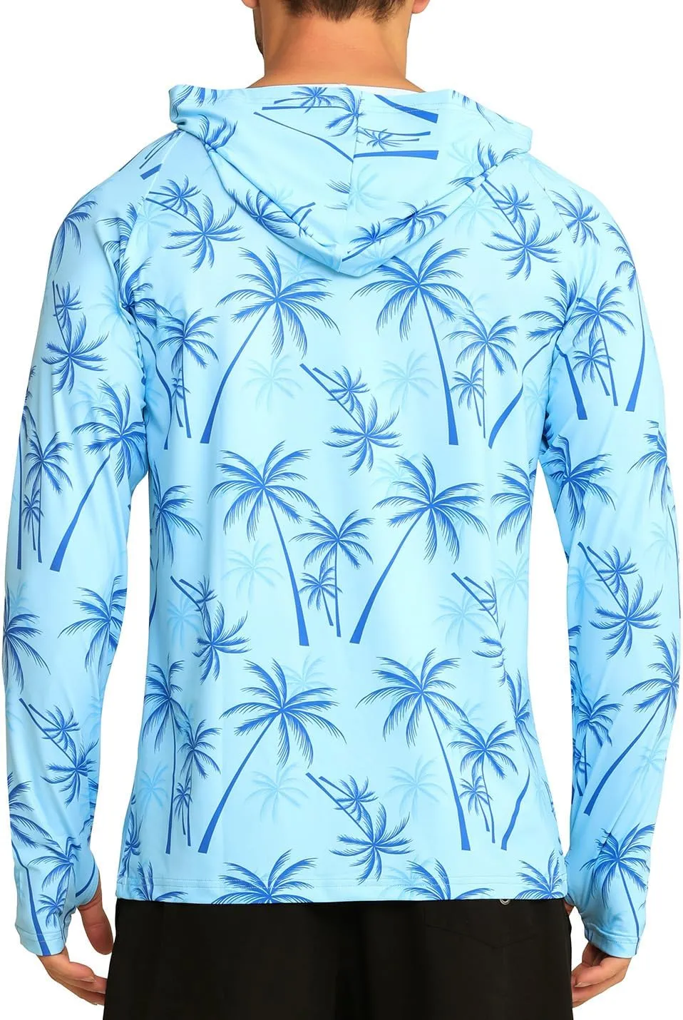 iCKER Men's UPF 50  Sun Protection Hoodie Shirt Rash Guard Long Sleeve Shirt UV Fishing Outdoor Hiking Swimming Running