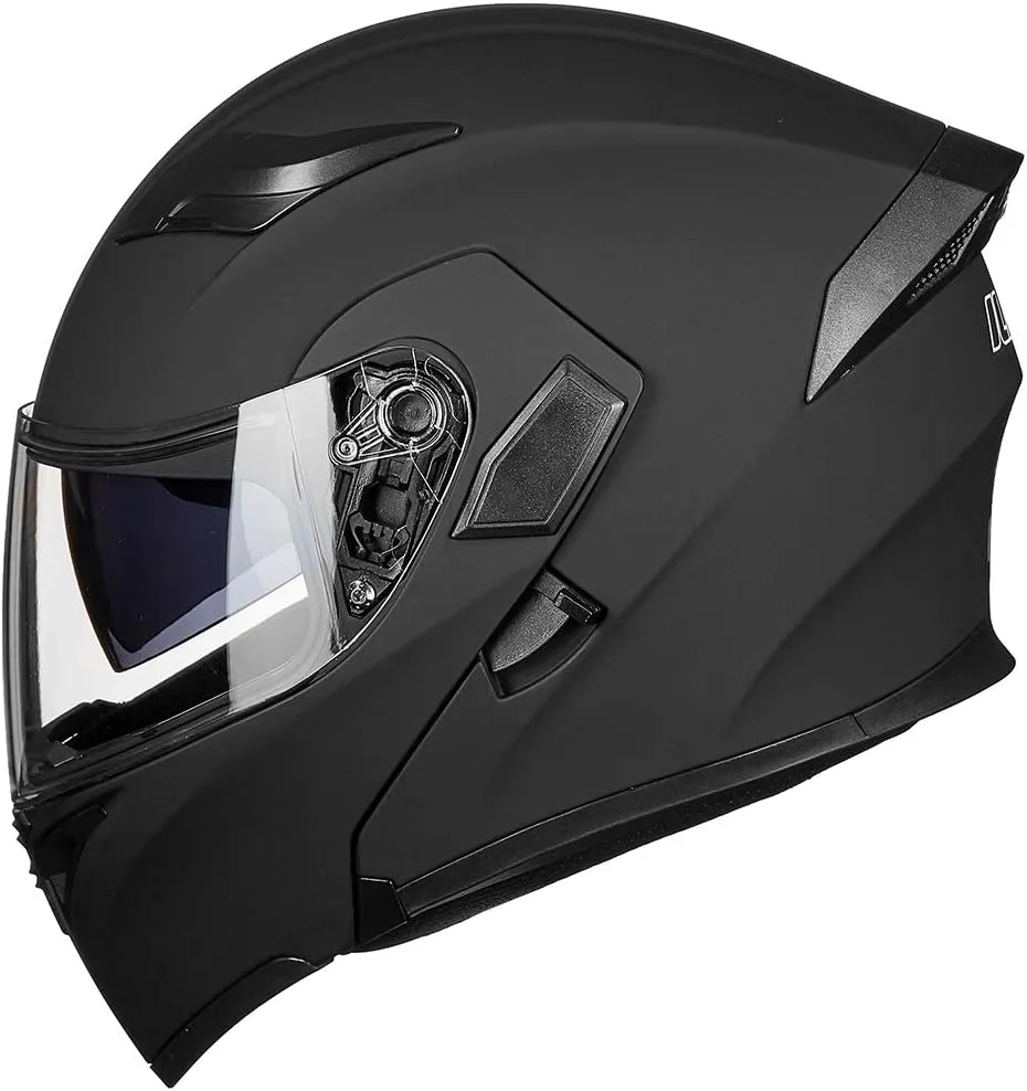 ILM Motorcycle Dual Visor Flip up Modular Full Face Helmet DOT 6 Colors Model 902