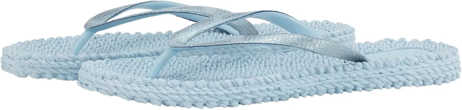 ILSE JACOBSEN HORNBAEK Women's Cheerful 01M Flip-Flop (Bluebell Snakeskin, 9)