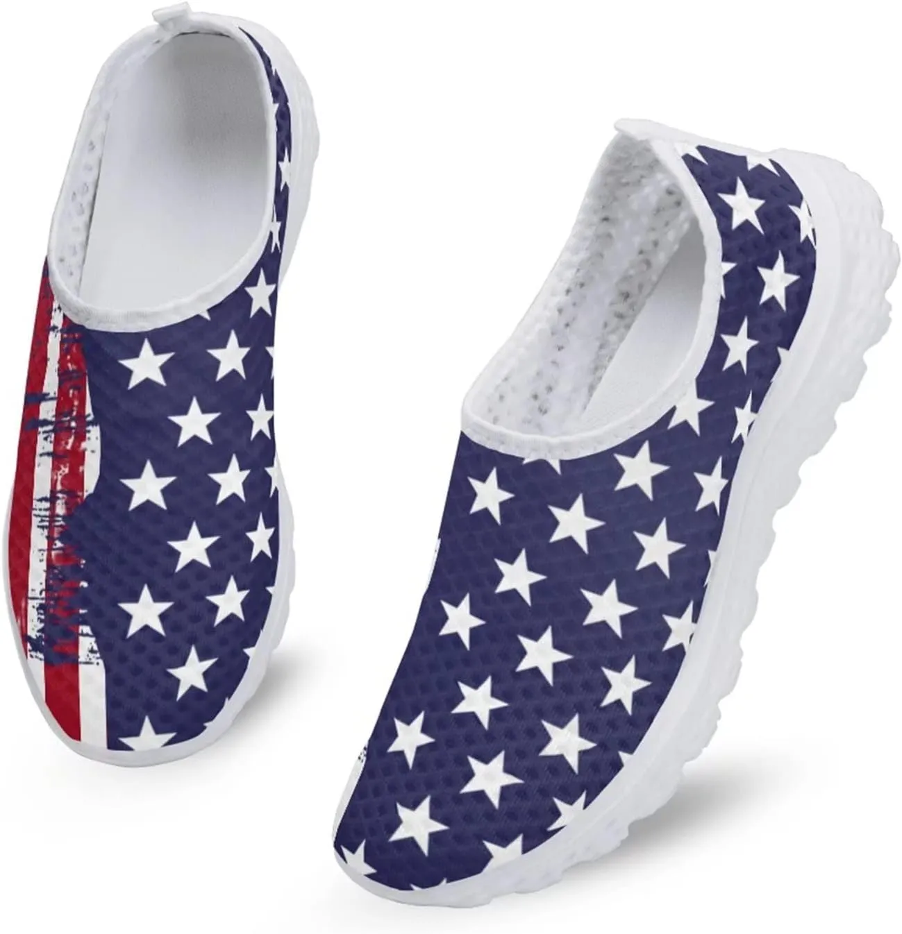 INSTANTARTS 3D Animal Women's Breathable Flat Running Water Shoes Beach Loafer