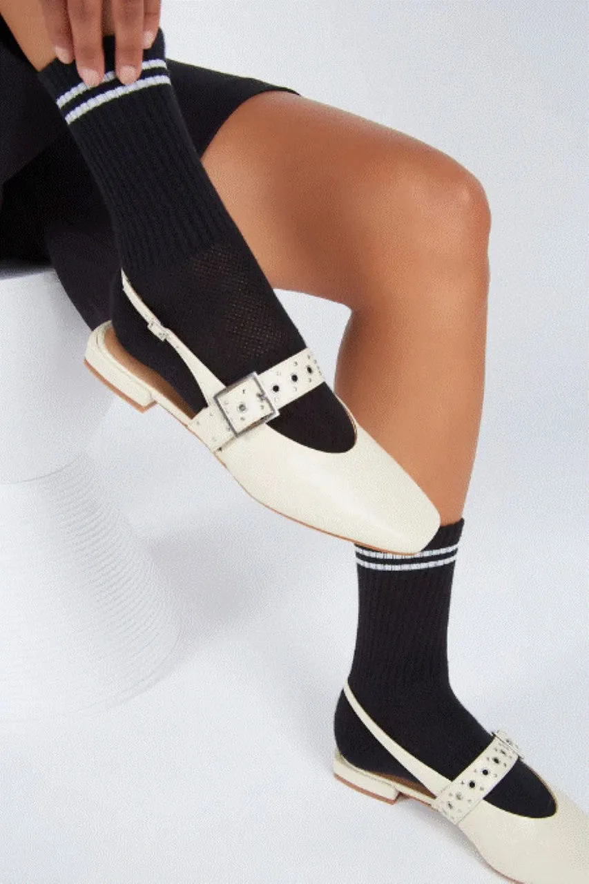 Intentionally Blank Pearl Slingback - Cream/Natural