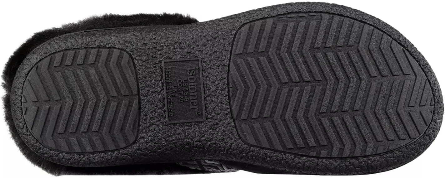 isotoner Women's Microsuede Sage Hoodback Slippers | Women Microsuede Slippers | Memory Foam Slippers