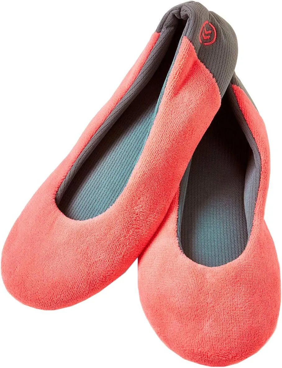 isotoner Women's Terry Smart Dri Ballet Slippers with Memory Foam