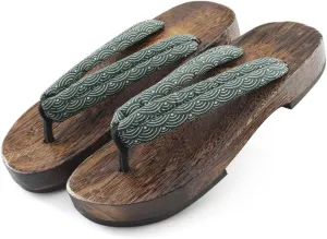 Japanese Traditional Clogs Slippers,Traditional Wooden Clogs Shoes Casual and Fashionable Daily flip Flops,Beach Shoes for Home and Outdoor wear