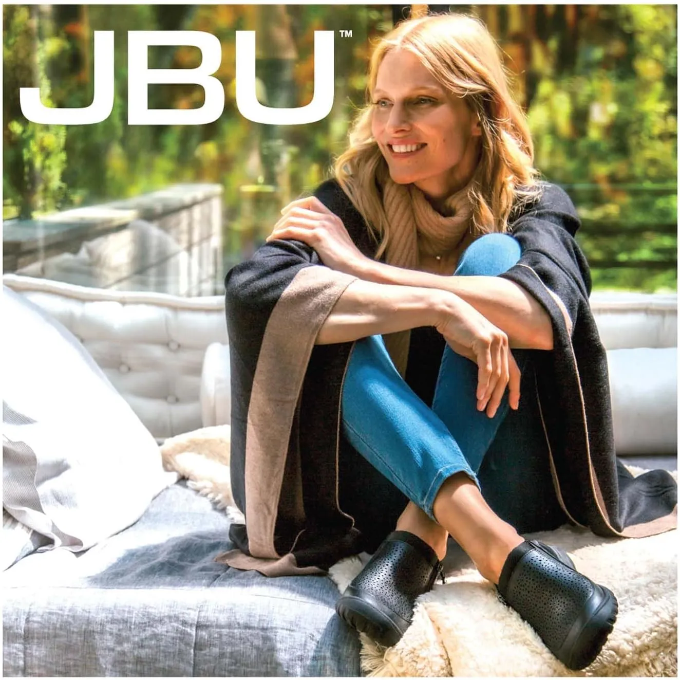JBU Women's Avery Side Zipper Slip On Comfort Casual Oxford Flat