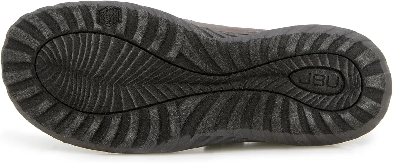 JBU Women's Avery Side Zipper Slip On Comfort Casual Oxford Flat
