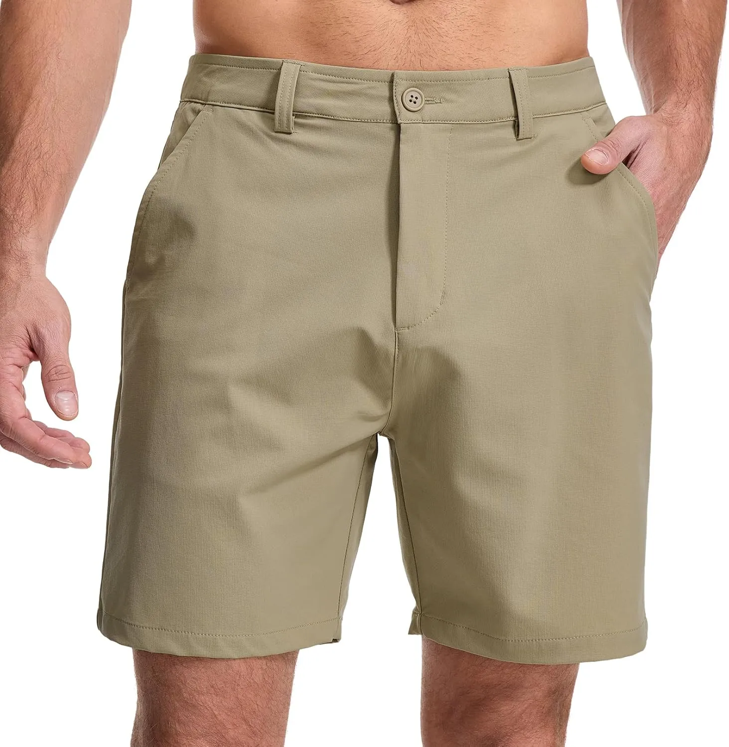 Jessie Kidden Men's Golf Shorts 7" Stretch Quick Dry Hiking Casual Lightweight Work Flat Front Dress Shorts 6 Pockets
