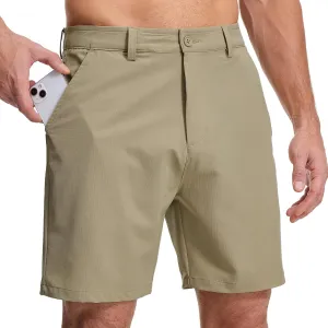 Jessie Kidden Men's Golf Shorts 7" Stretch Quick Dry Hiking Casual Lightweight Work Flat Front Dress Shorts 6 Pockets
