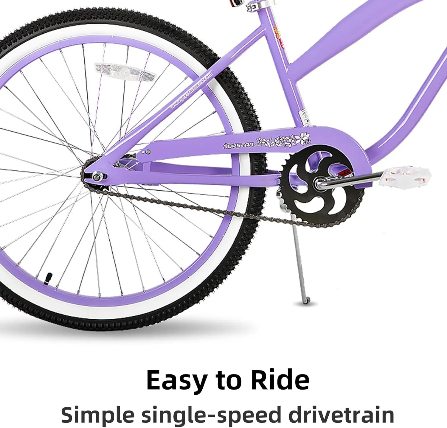 JOYSTAR 20" 24" 26" Beach Cruiser Bike for Girls, Boys, Mens and Womens, Single Speed Kids Cruiser Bikes with Coaster Brake, Multiple Colors