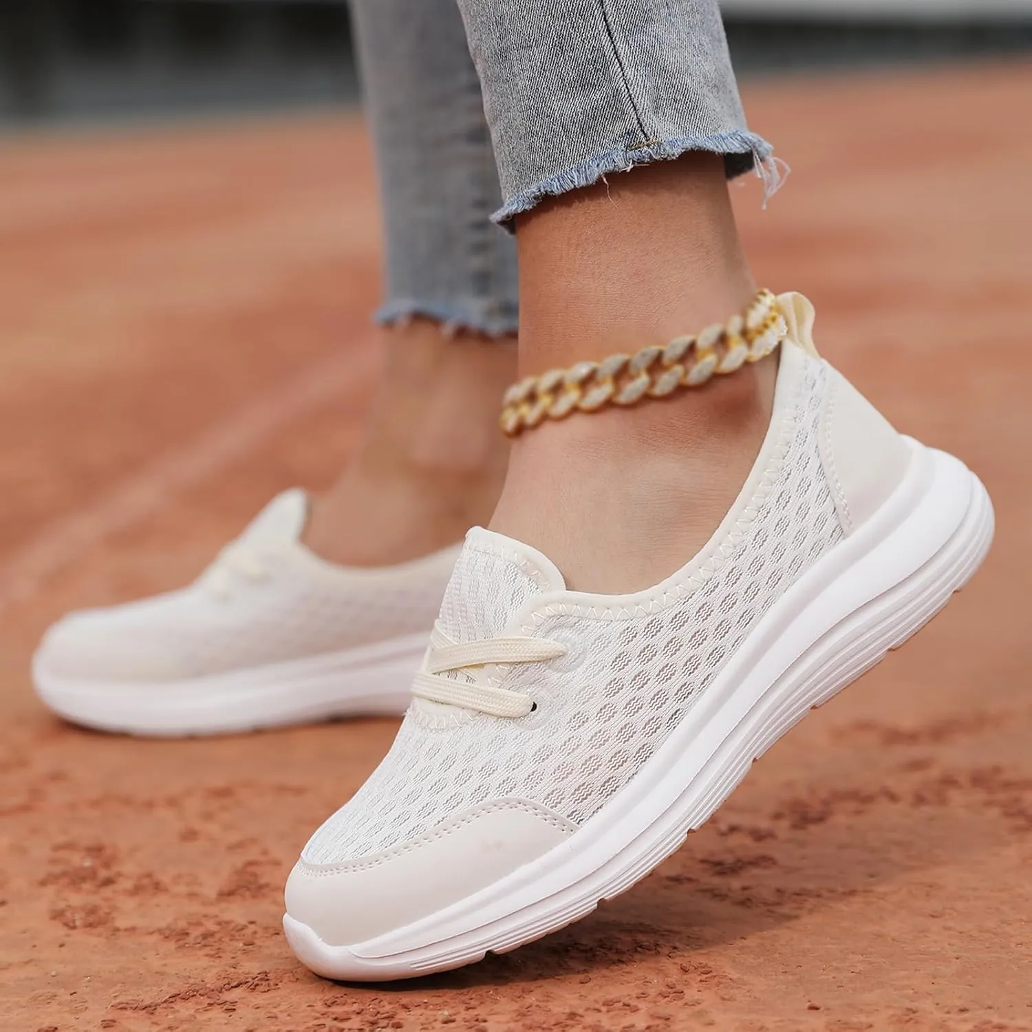 KCTRFSJ Women Kotsas Arch Support Orthopedic Shoes,Walkclouds Breathable Slip-On Flat Walking Shoes,Lightweight Breathable Non-Slip Low Top Casual Shoe
