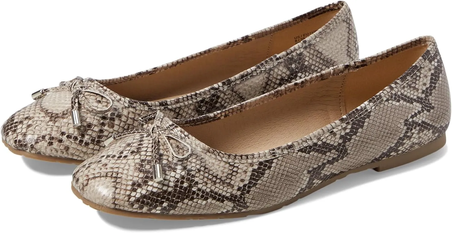 Kenneth Cole Reaction Women's Women's Elstree Ballet Flat, Natural Snake, 12