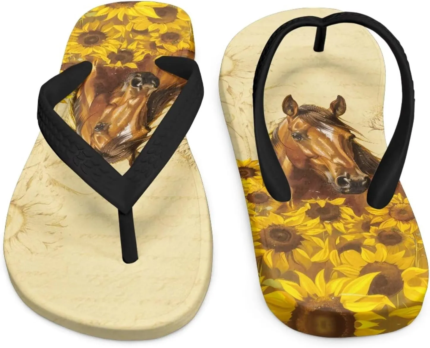 Kids Boys Horse Flip Flops Sandals Non Slip Sport Water Summer Shoes Anti Slip Beach Thong Sandals