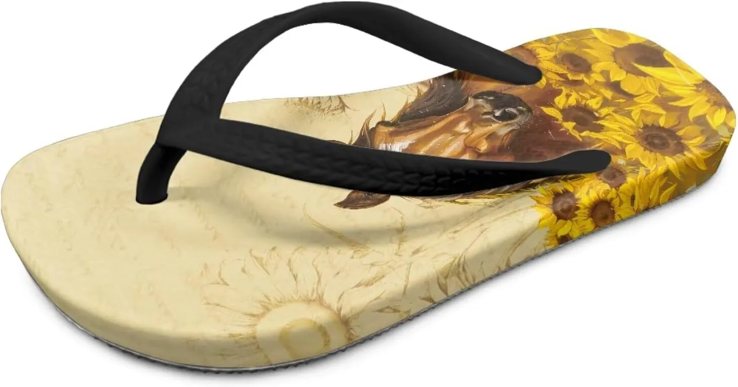 Kids Boys Horse Flip Flops Sandals Non Slip Sport Water Summer Shoes Anti Slip Beach Thong Sandals