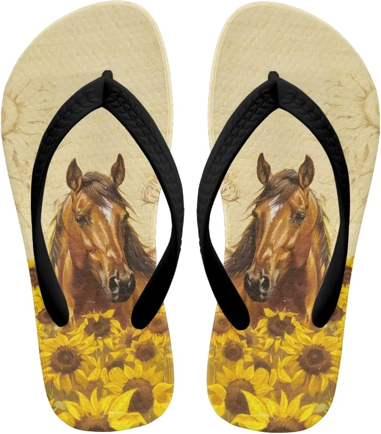 Kids Boys Horse Flip Flops Sandals Non Slip Sport Water Summer Shoes Anti Slip Beach Thong Sandals