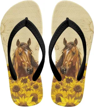 Kids Boys Horse Flip Flops Sandals Non Slip Sport Water Summer Shoes Anti Slip Beach Thong Sandals