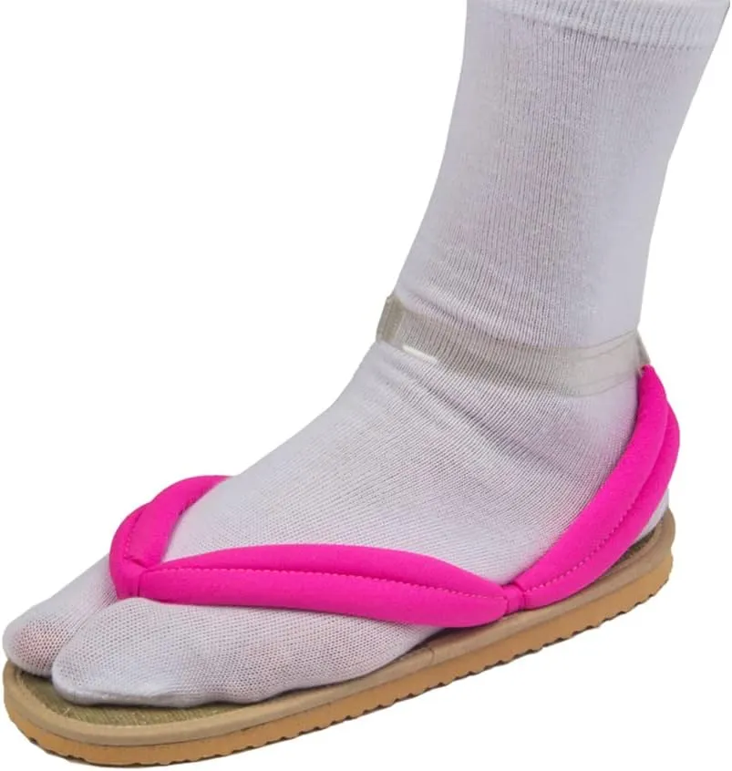 Kvikci Unisex Anime Cosplay Shoes Clog Shoes with Socks Prop Oshitari flip Flops Halloween Shoes
