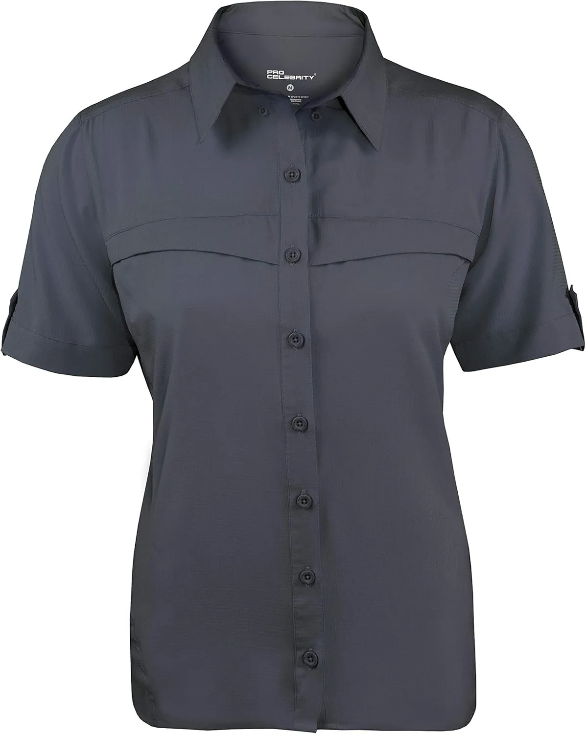 Ladies Short Sleeve Button Down Fishing Shirt