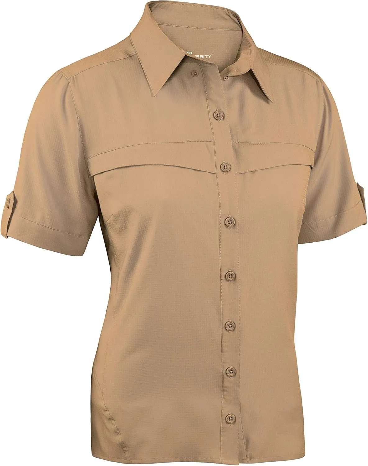 Ladies Short Sleeve Button Down Fishing Shirt