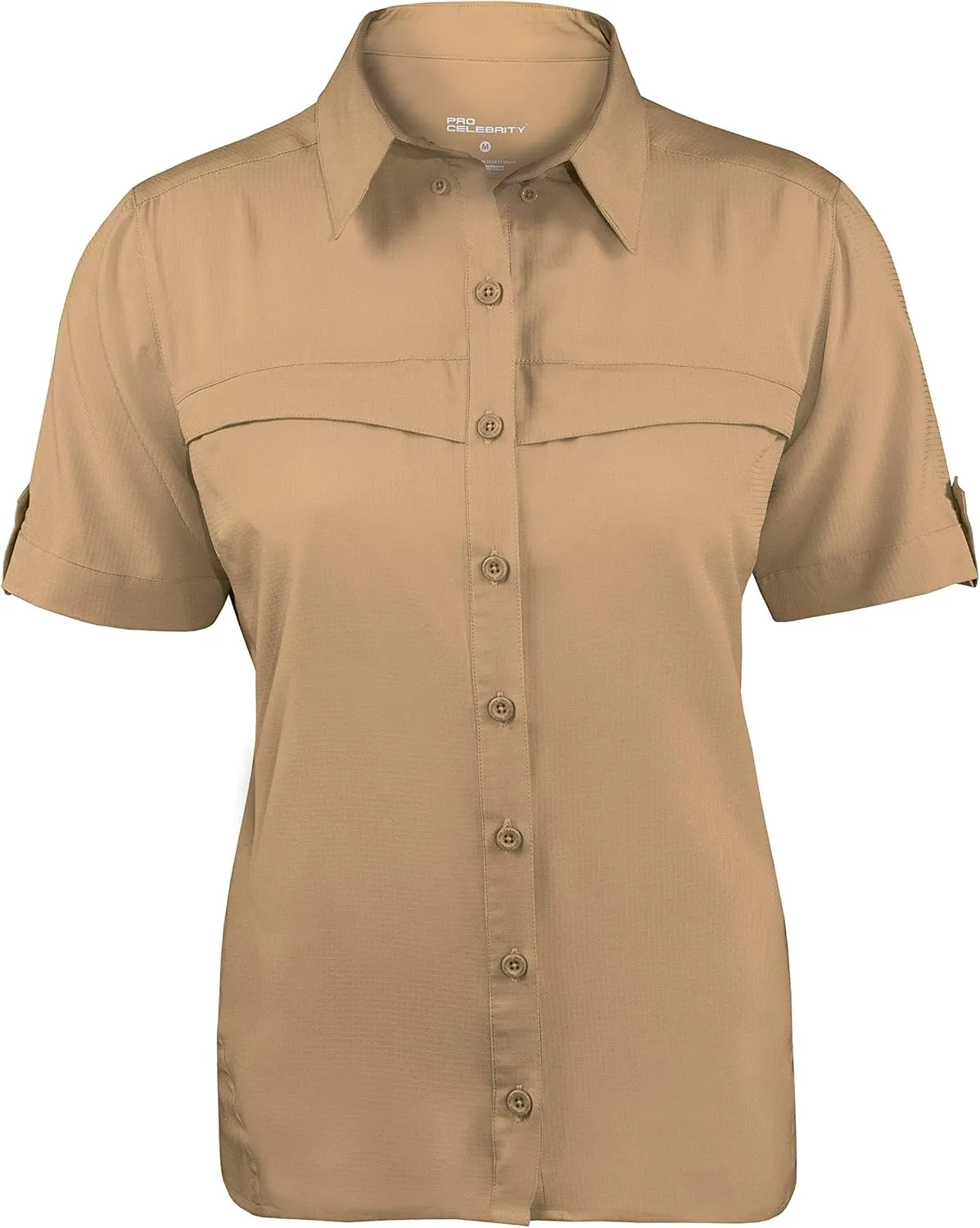 Ladies Short Sleeve Button Down Fishing Shirt