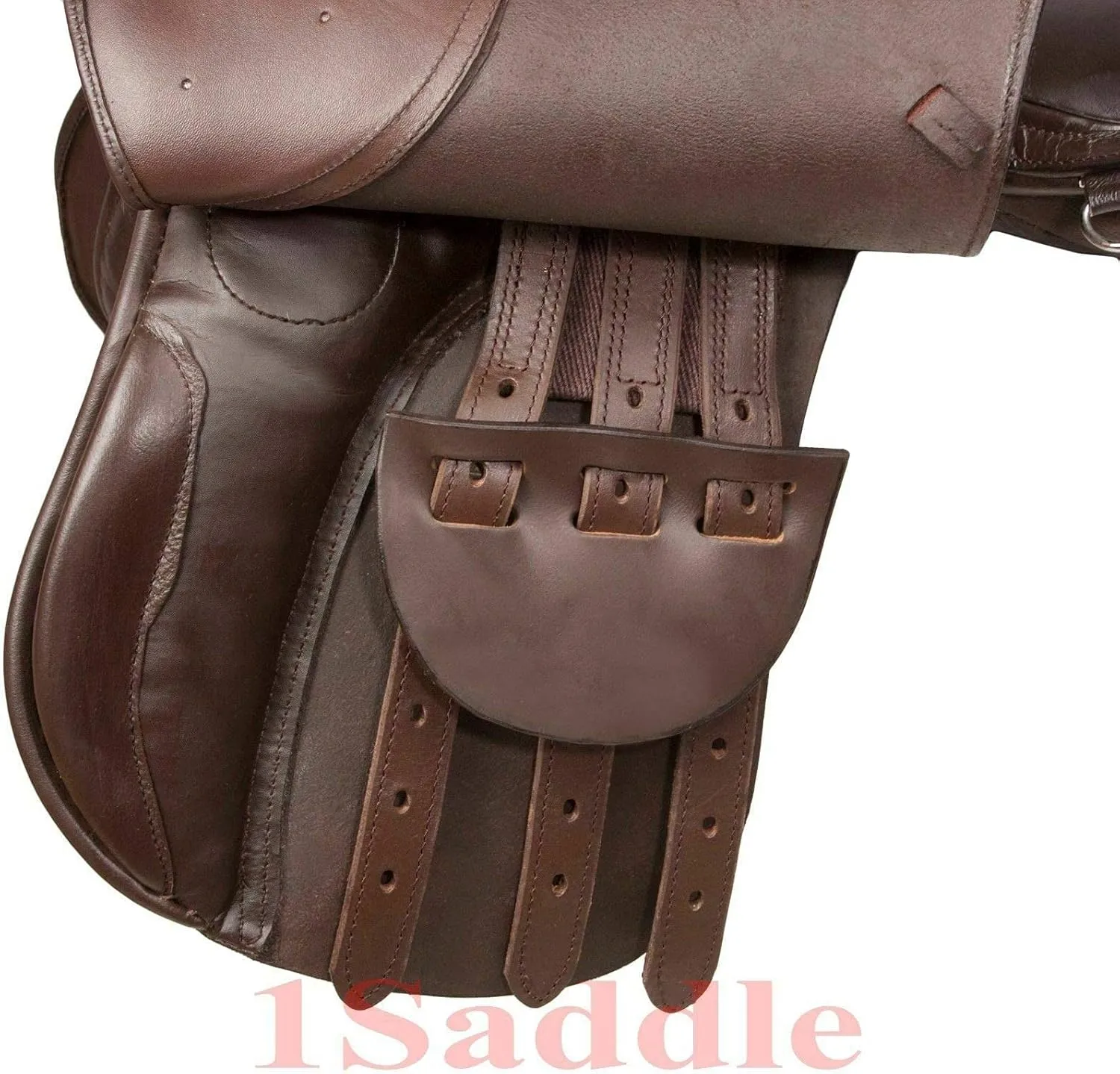 Laiba Emporium English Saddle | All Purpose Leather Riding Trail Show Horse Tack(Size-12'' Seat to 18'' Seat)