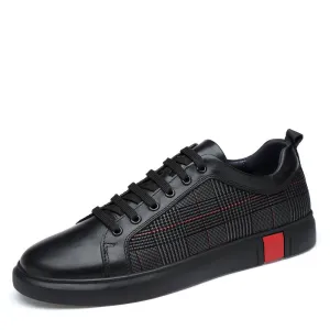 Leather Breathable Flat-soled Men's Shoes