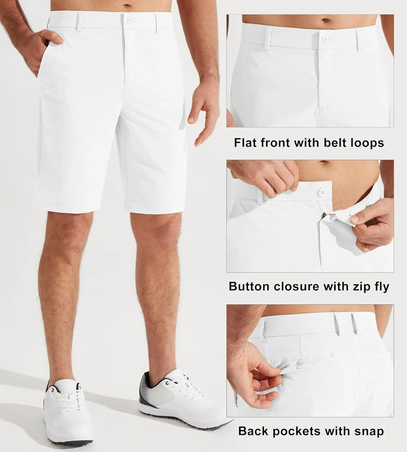 Libin Men's Golf Shorts 7" 9" Work Dress Shorts Casual Flat Front Hybrid Shorts Lightweight Quick Dry Water Resistant