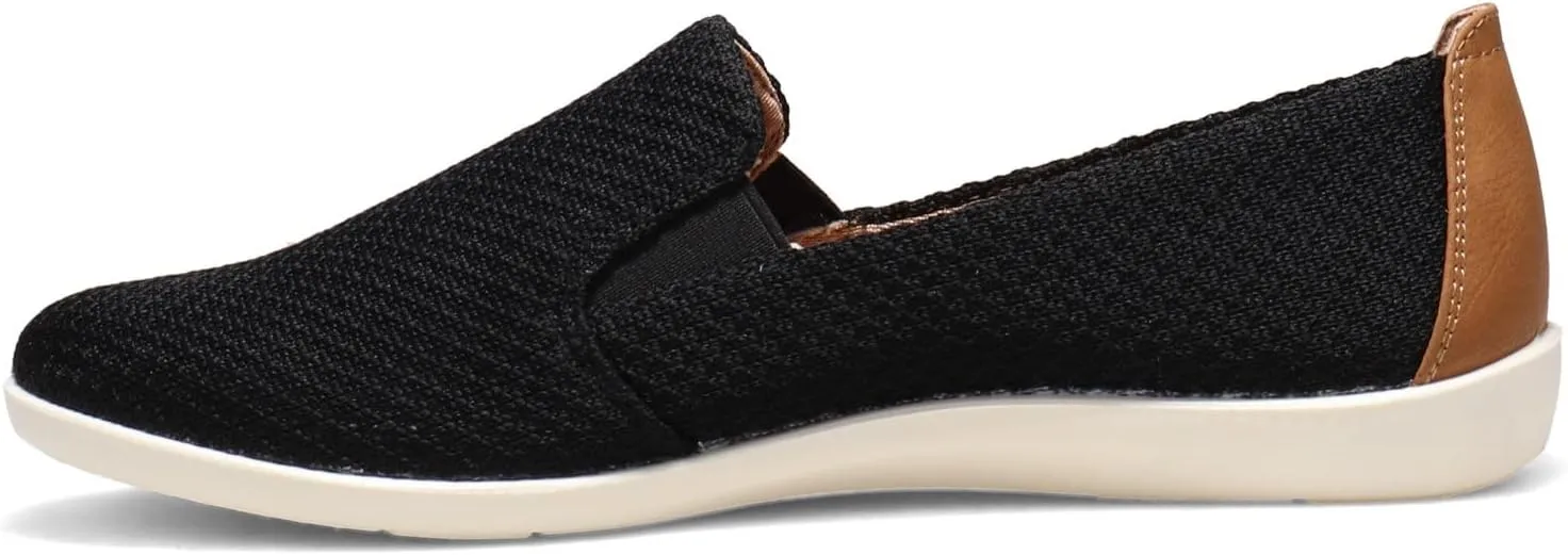 Life Stride Womens Next Level Slip-On Sneaker, Black, 7.5 US