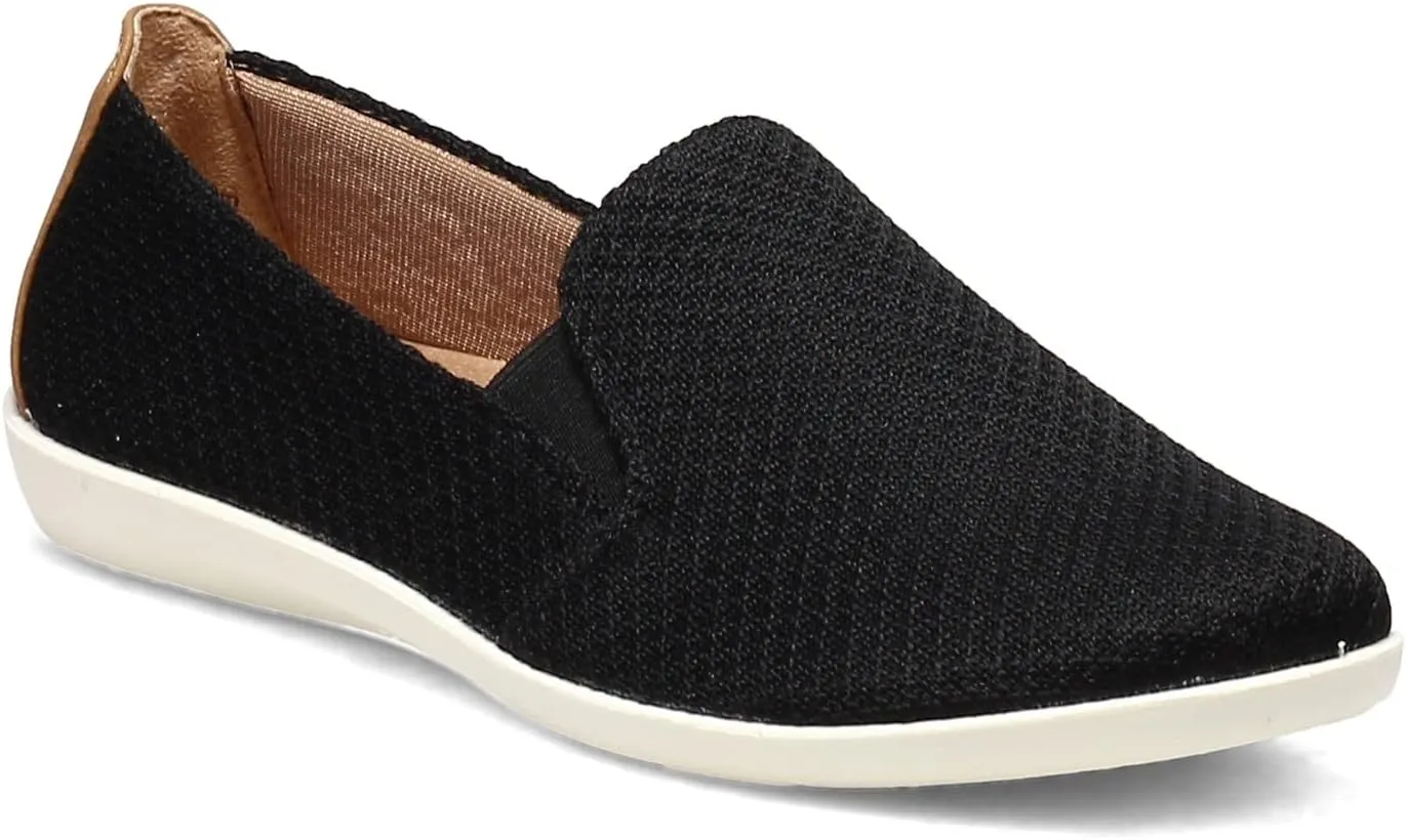 Life Stride Womens Next Level Slip-On Sneaker, Black, 7.5 US