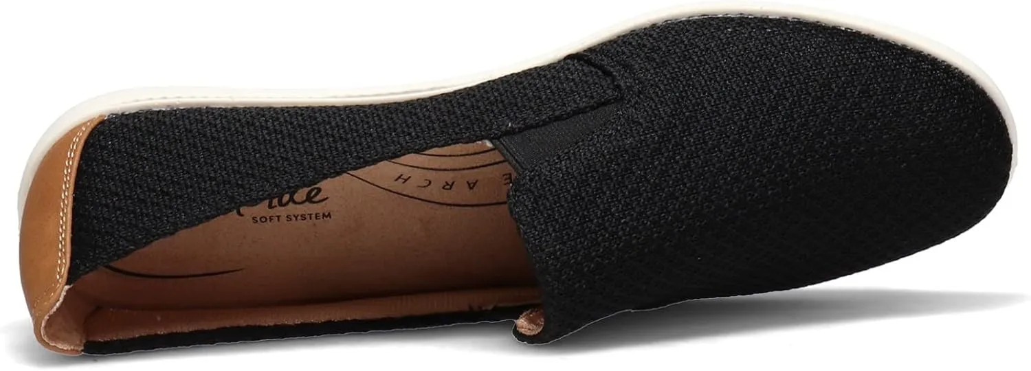 Life Stride Womens Next Level Slip-On Sneaker, Black, 7.5 US