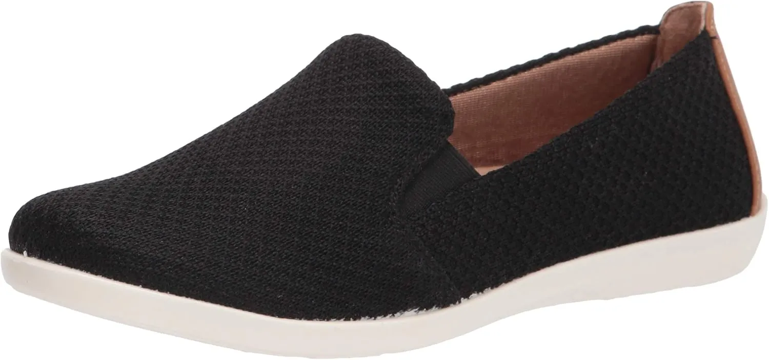 Life Stride Womens Next Level Slip-On Sneaker, Black, 7.5 US