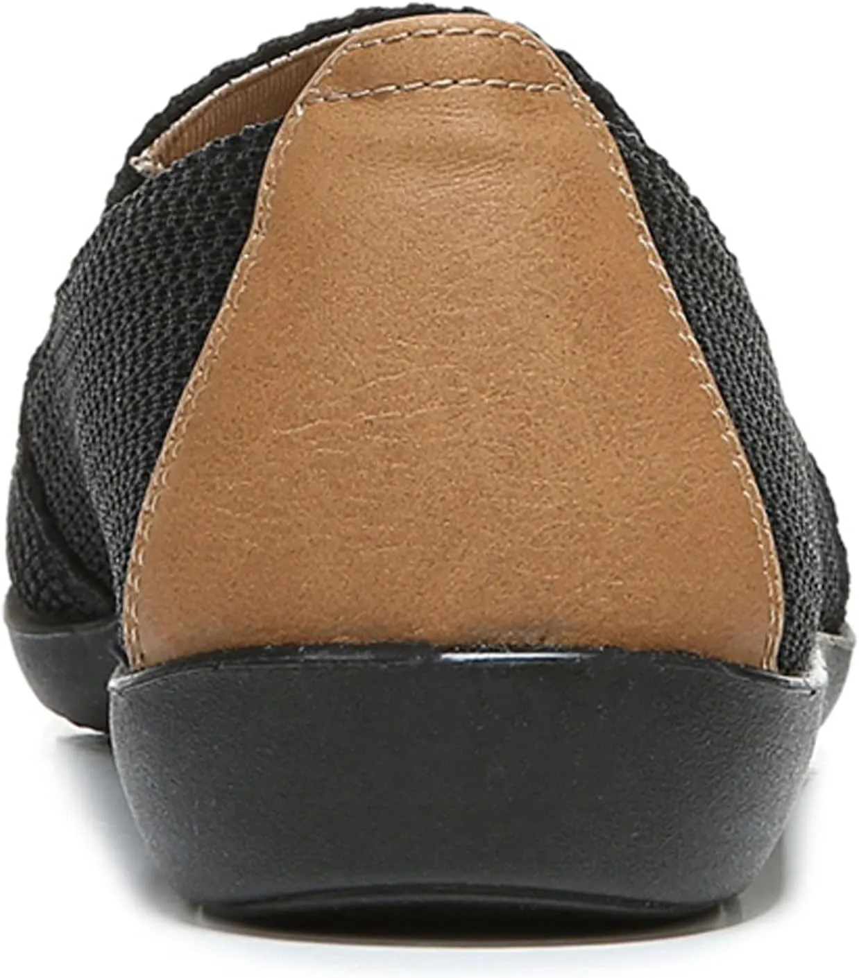 LifeStride Womens Next Level Slip-On Sneaker, Black/Tan, 8.5 Wide US