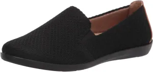 LifeStride Womens Next Level Slip-On Sneaker, Black/Tan, 8.5 Wide US