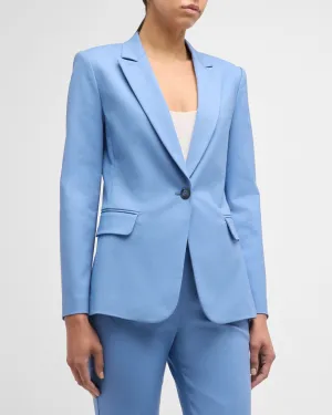 Light Blue 2 Piece Single Buttons Notch Lapel Women Suit (Blazer Pants)