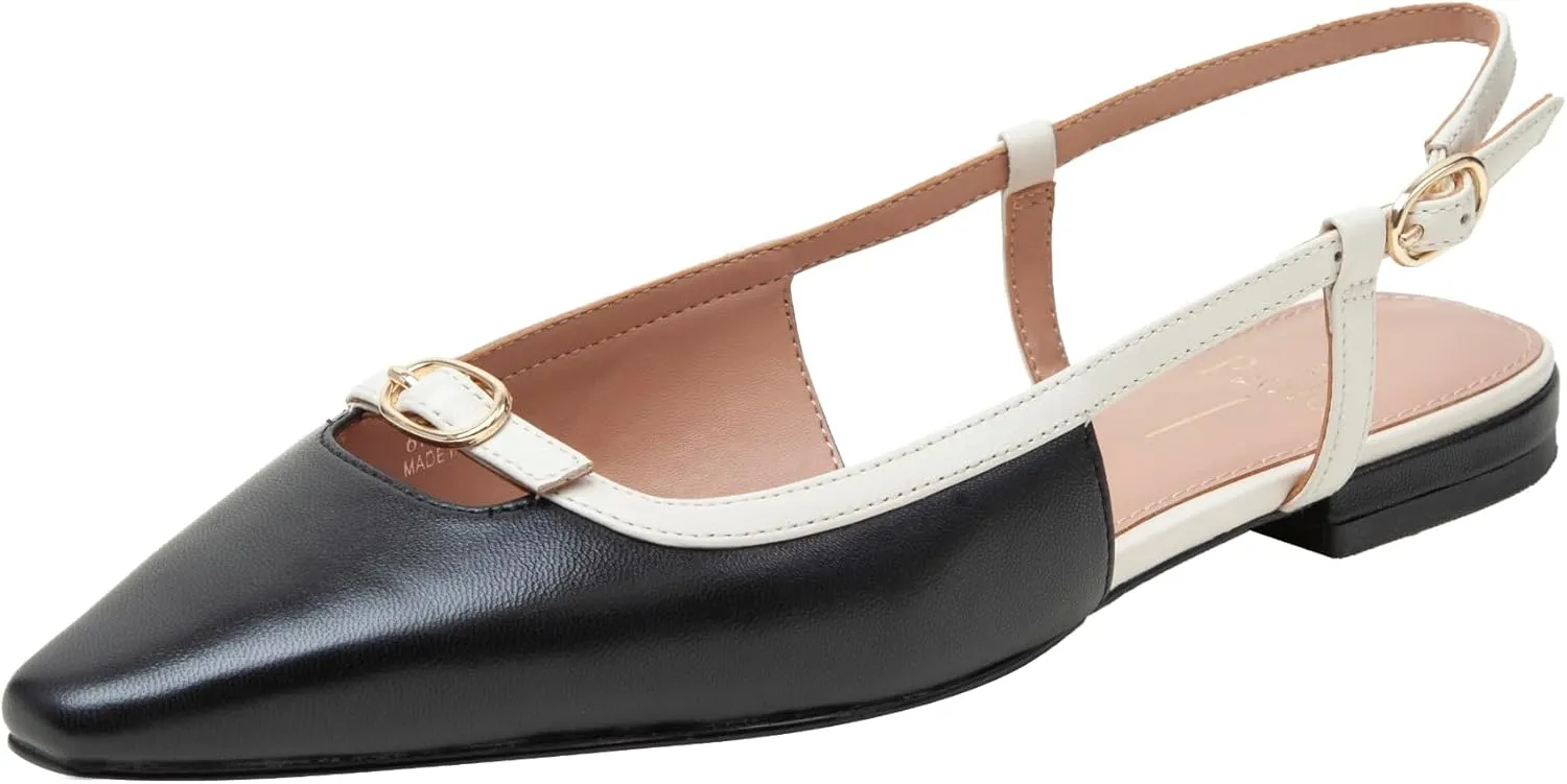 Linea Paolo - Cassidy - Womens Leather Posted Slingback Flats