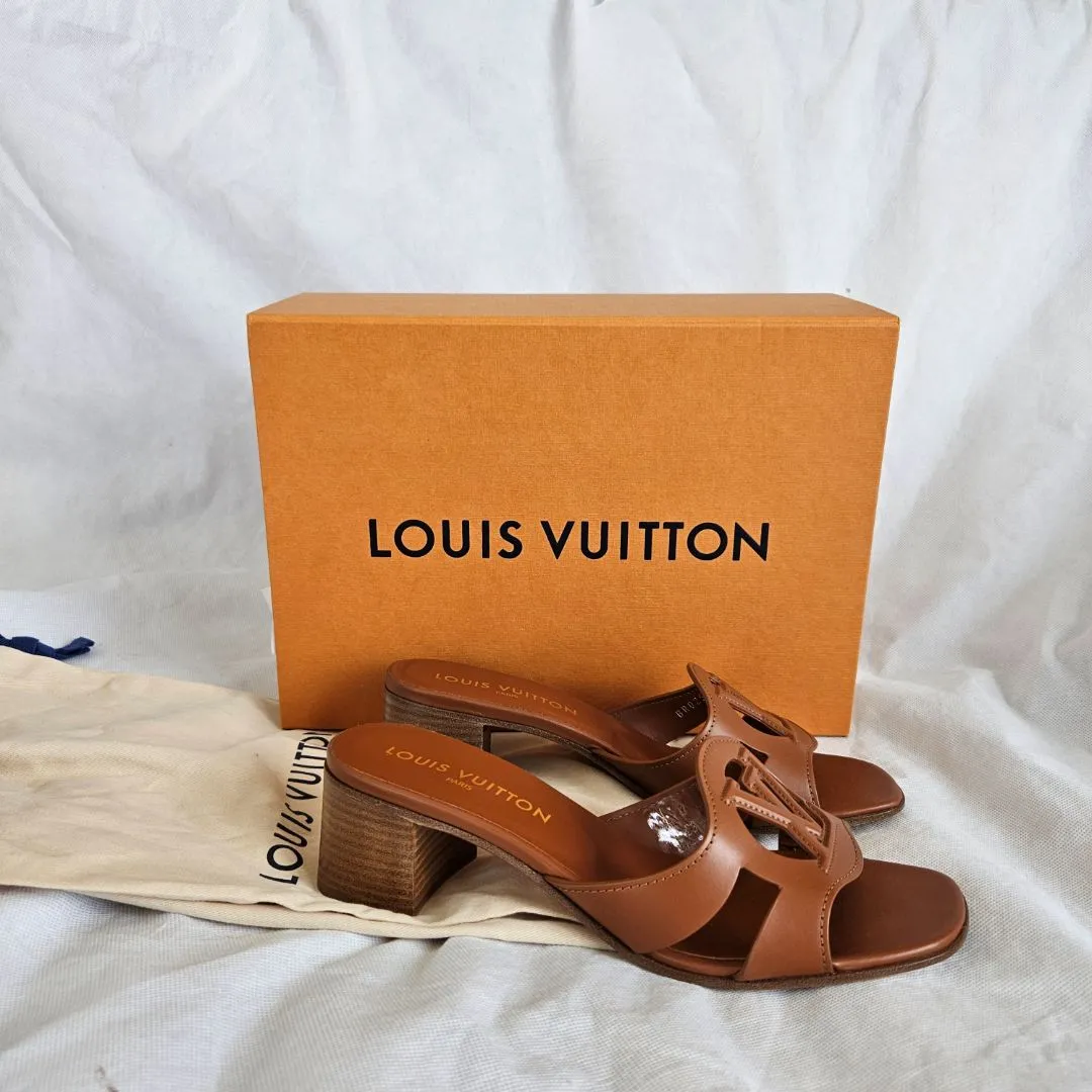 Louis Vuitton Brown Leather Isola Mule,38