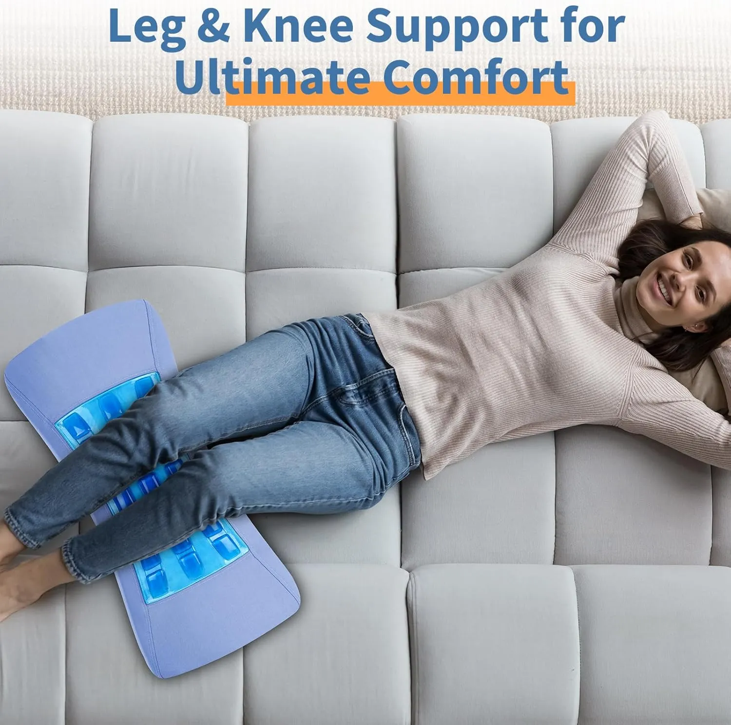 Lumbar Support Pillow for Bed Relief Lower Back Pain with Cooling Gel: Sciatica Lower Back Pillow for Sleeping-Memory Foam Waist Pillow for Side/Back/Stomach Sleepers-Bed Rest Pillow for Car, Sofa