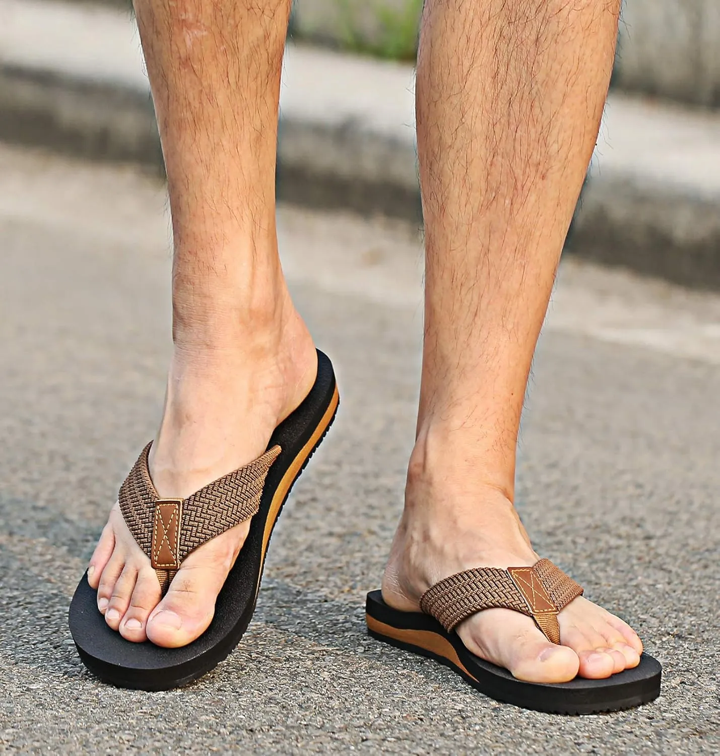 MAIITRIP Men's Soft Comfort Flip Flops(Size:7-15)
