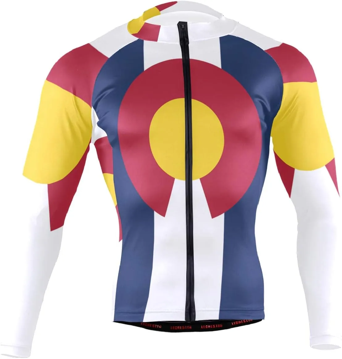 Maryland Flag Men's Cycling Jersey Long Sleeve Breathable Biking Shirts Gear Style