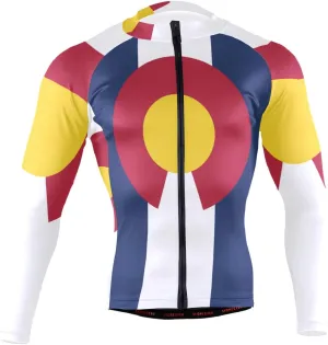 Maryland Flag Men's Cycling Jersey Long Sleeve Breathable Biking Shirts Gear Style