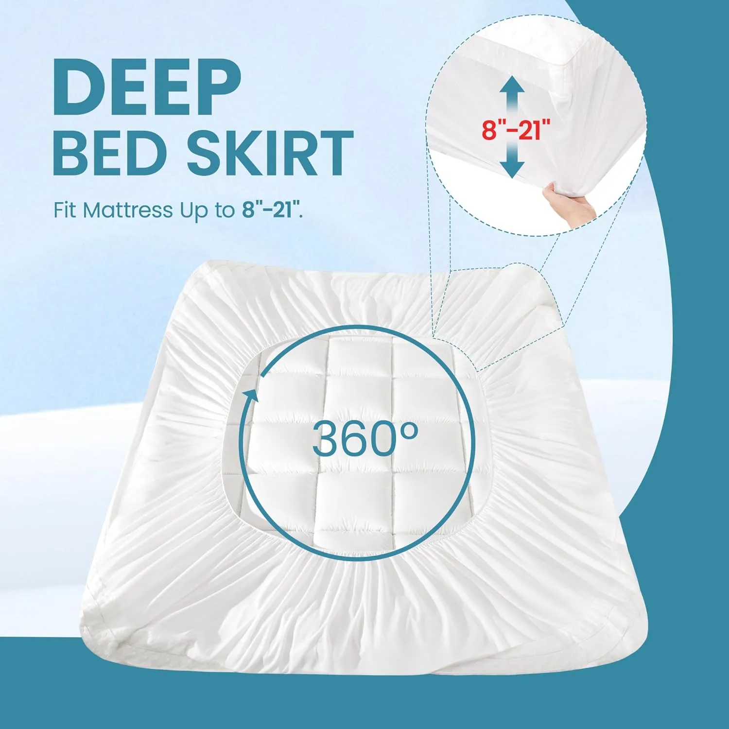 Mattress Topper King Size, 3 Inch King Mattress Topper Dual Layer, 1 Inch Pillow Topper and 2 Inch Cooling Gel Memory Foam Mattress Topper for Back Pain
