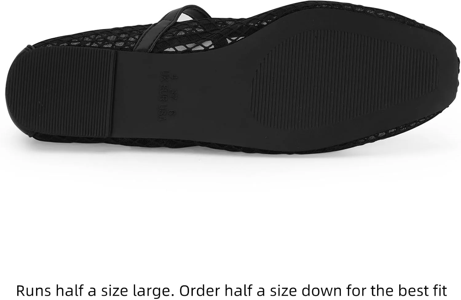 mazeskin Womens Mesh Memory Foam Ballet Flats Square Toe Shoes Ladies Comfortable Buckle Strap Ballerina Shoes with Rhinestone