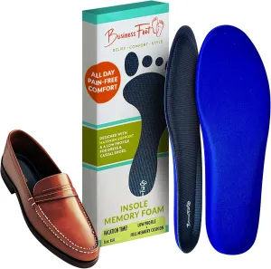 Memory Foam Shoe Inserts for Women and Men - Insole Shoe Inserts for All Day Comfort, Memory Foam Insoles for Women, Low Profile for Dress & Casual Shoes, Plantillas para Zapatos de Hombre - Medium