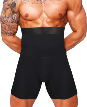 Men Shapewear Compression Body High Waist Tummy Control Slimming Bodysuit Boxer Briefs Long Leg Underwear for Men