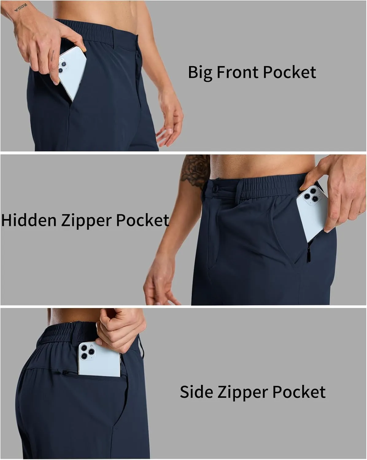 Mens 7 inch Golf Pants