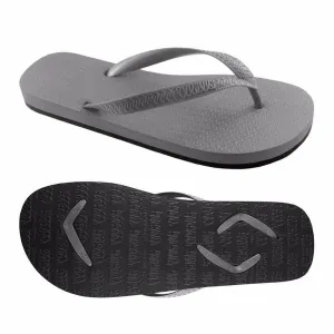 Men's Flip Flops Grey with Grey Strap